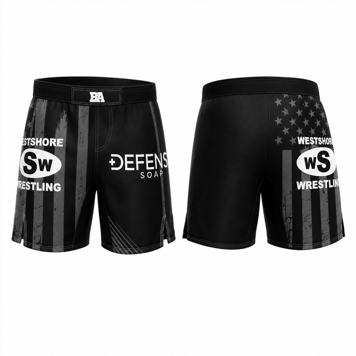 Westshore Black USA Fight Shorts