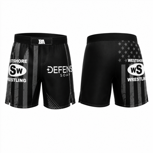 Westshore Black USA Fight Shorts