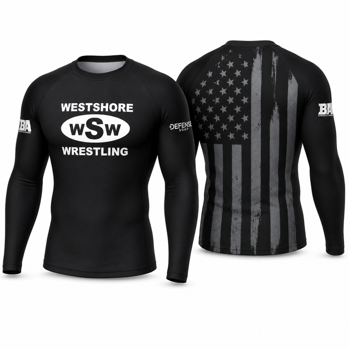 Westshore Long Sleeve Black USA Compression Shirt