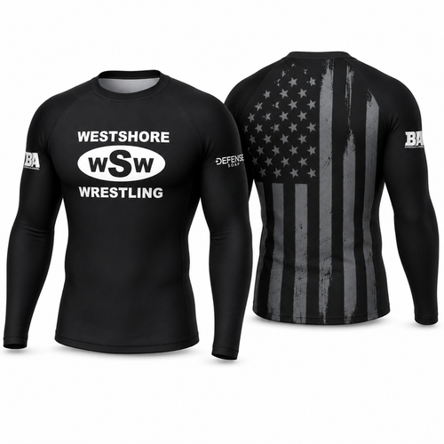 Westshore Long Sleeve Black USA Compression Shirt