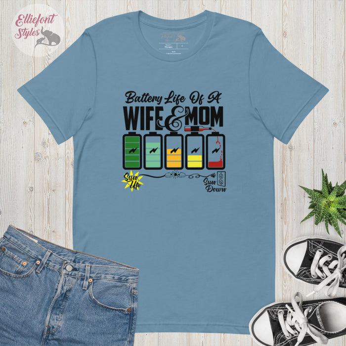 Wife And Mom Battery Shirt
