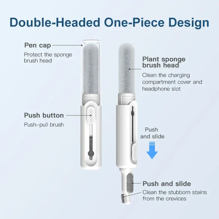 Double-headed one-piece design electronic toothbrush with multiple cleaning functions.