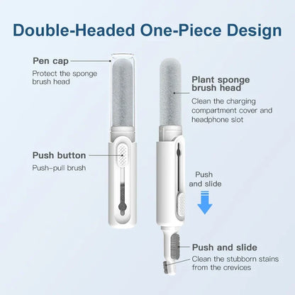 Double-headed one-piece design electronic toothbrush with multiple cleaning functions.