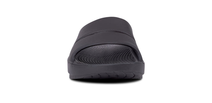 Women's OOahh Slide Sandal - Black - OOFOS front view