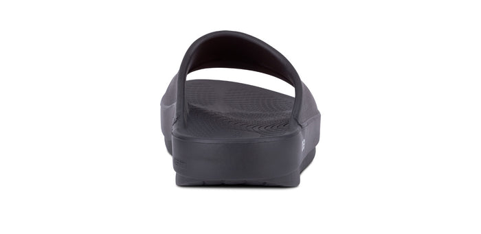 Women's OOahh Slide Sandal - Black - OOFOS back view