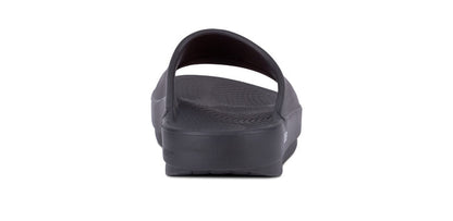 Women's OOahh Slide Sandal - Black - OOFOS back view