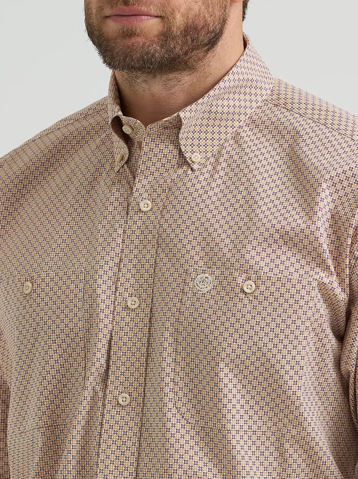 Wrangler Men - George Strait Button Down (Purple Tan Mod) 112369564