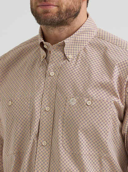 Wrangler Men - George Strait Button Down (Purple Tan Mod) 112369564