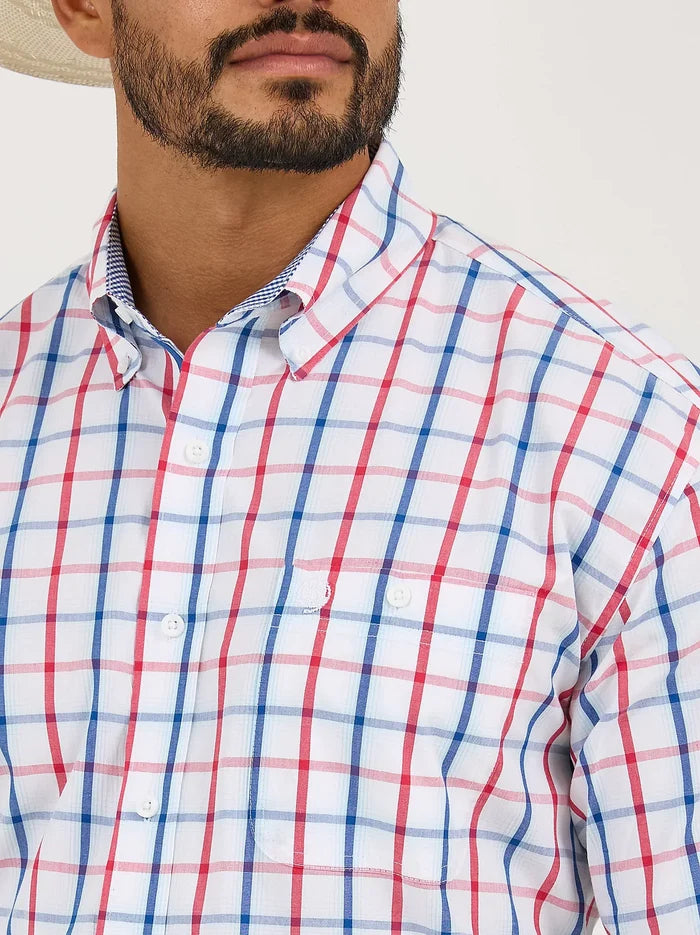 Wrangler Men - George Strait Short Sleeve (Blue & Red) 112365408