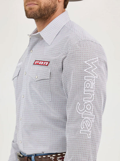 Wrangler Men - PBR Logo Snap Shirt (Cloudy Diamonds) 112359482