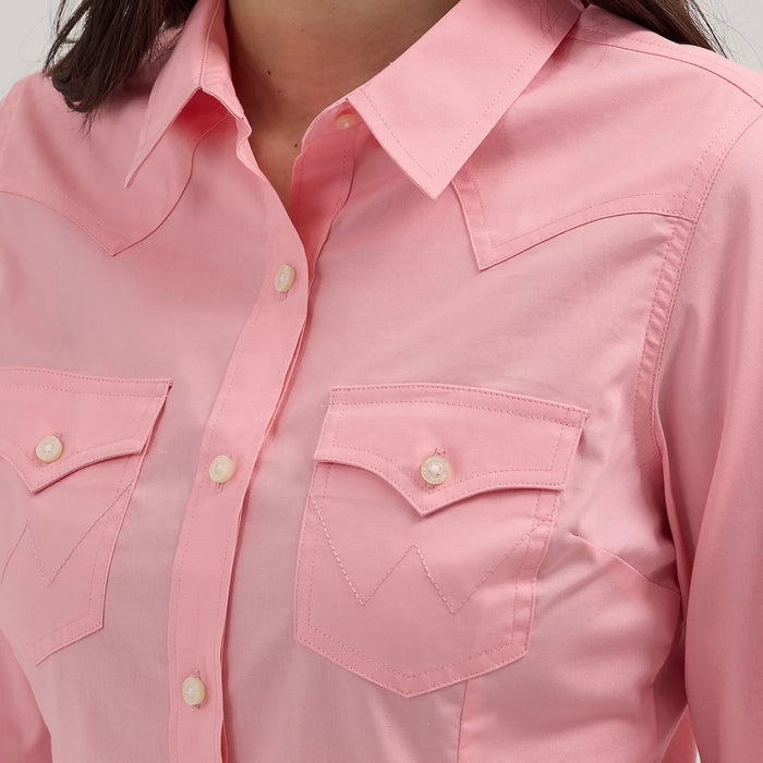 Wrangler Women - Solid Western Shirt (Pink) 112358016