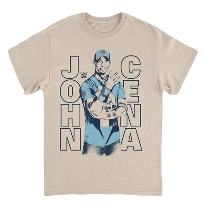 WWE Cena Contrast Sand T-Shirt