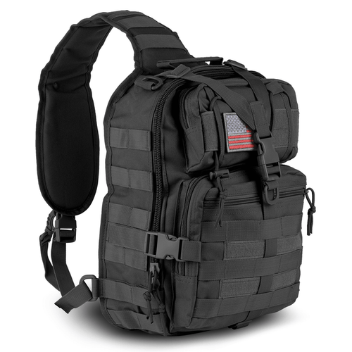 XGear 14L Range Sling Bag Backpack with Adjustable Strap: Black