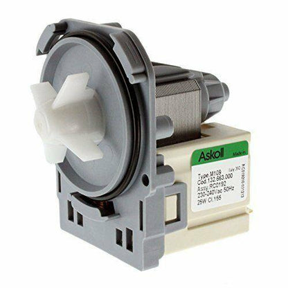 Zanussi | Electrolux | AEG Washing Machine Drain Pump M113 | M109 | 1326630009 | 1321063008, 1321063016, 1321063107, 1322082015 Twist and Screw Fixing Drain Pump Base 25W