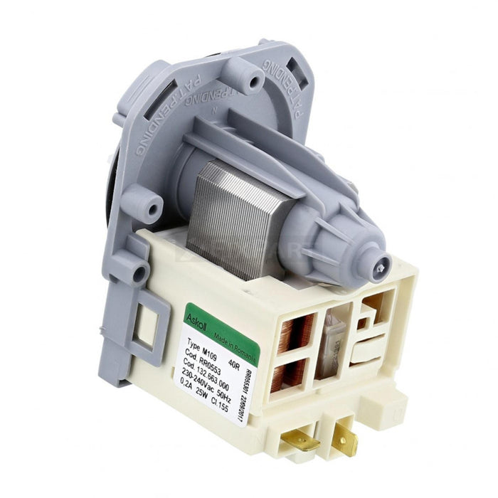 Zanussi | Electrolux | AEG Washing Machine Drain Pump M113 | M109 | 1326630009 | 1321063008, 1321063016, 1321063107, 1322082015 Twist and Screw Fixing Drain Pump Base 25W
