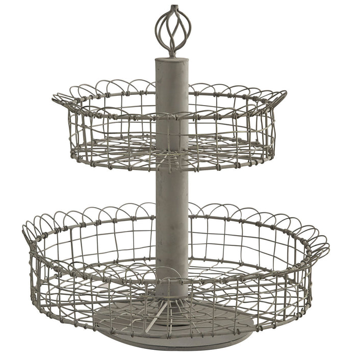 metal industrial Zinc 2 tier organizer - spice rack