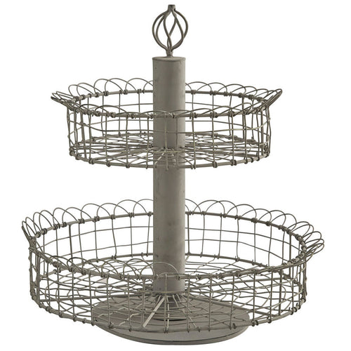 metal industrial Zinc 2 tier organizer - spice rack